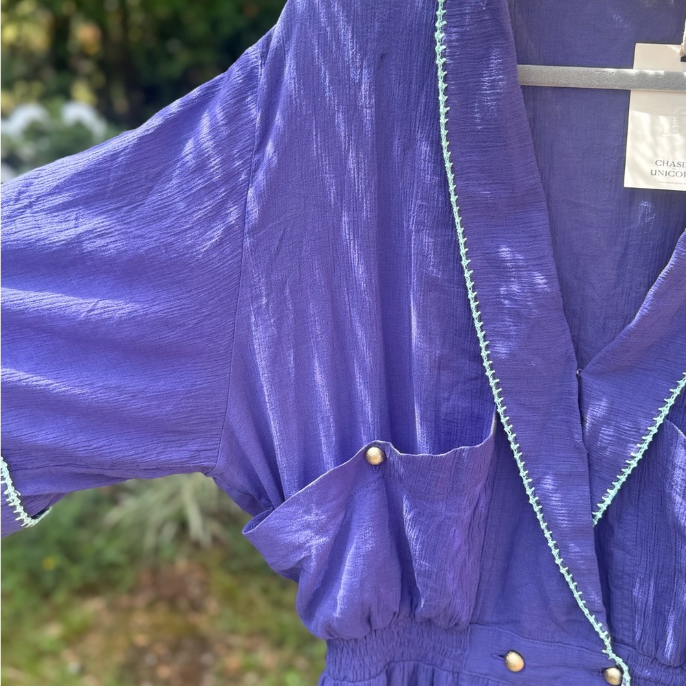 Beautiful Chasing Unicorns dress. Cotton Gauze. Super airy and comfy! Size XL - Picture 4 of 6